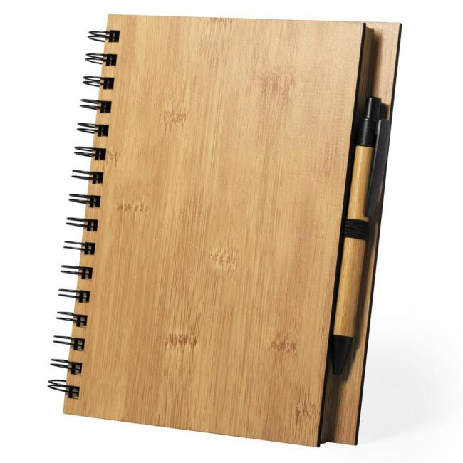 Promotional Bamboo B7 notebook with ballpen - GP50206