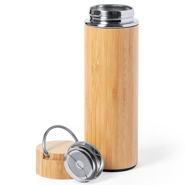 Promotional Bamboo vacuum flask 410 ml - GP59381