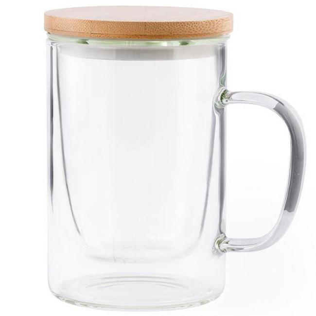 Promotional Glass mug 450 ml with infuser - GP59387