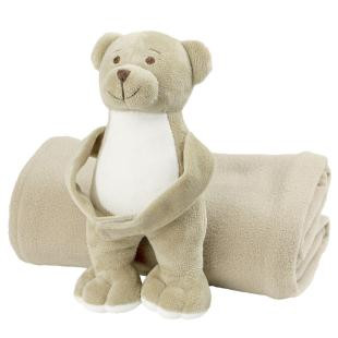 Promotional Phil, plush teddy bear with blanket - GP20139