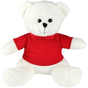 Promotional Forrest white, plush teddy bear
