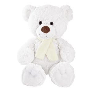 Promotional Monty White bear in scarf - GP20243