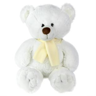 Promotional Monty White bear in scarf - GP20243