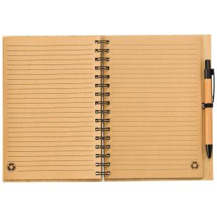 Promotional Bamboo A5 notebook with ballpen - GP50200