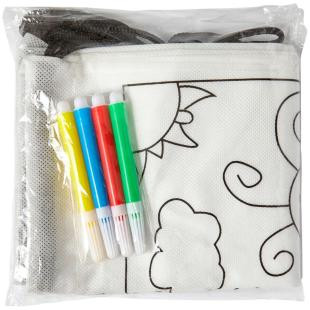 Promotional Drawstring bag art set, felt tip pens - GP50414