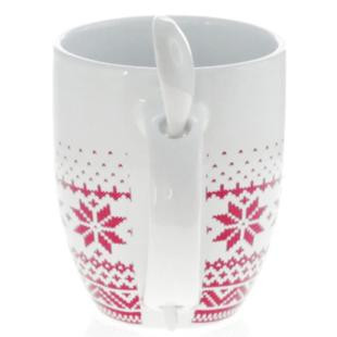 Promotional Christmas pattern mug with spoon - GP50856