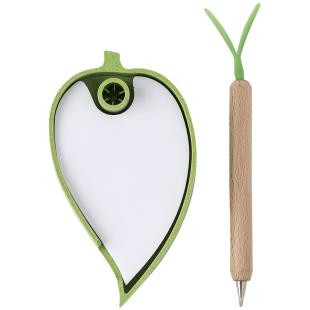 Promotional Leaf - Memo holder, ball pen - GP52992