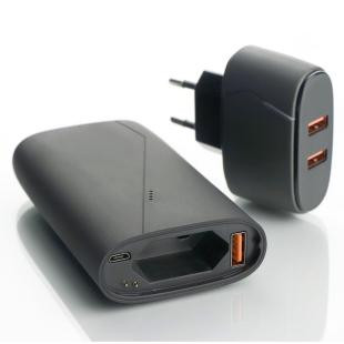 Promotional Power bank 7500 mAh Mauro Conti, wall charger - GP54832