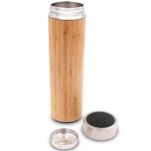 Promotional Bamboo vacuum flask 500 ml with sieve - GP54871