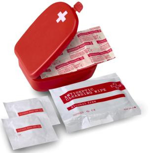 Promotional First aid kit in plastic case