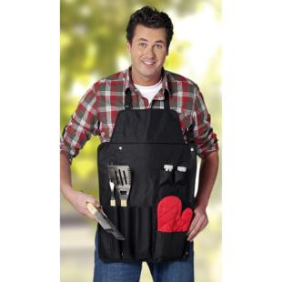 Promotional Apron with barbecue set
