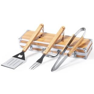 Promotional Bamboo barbecue set