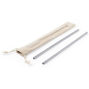 Promotional Stainless steel drinking straw set - GP58803