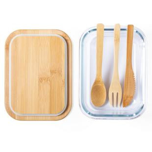 Promotional Glass lunch box and cutlery - GP58876