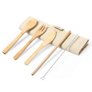 Promotional Bamboo cutlery and drinking straw - GP58879