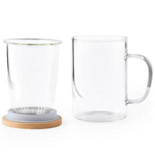 Promotional Glass mug 450 ml with infuser - GP59387