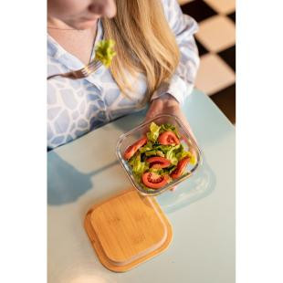 Promotional Glass lunch box 350 ml with bamboo lid - GP59963